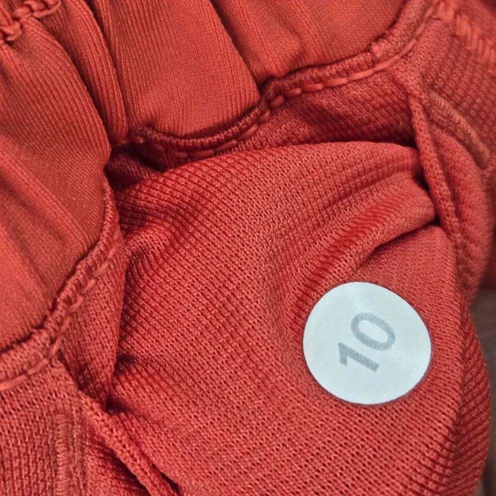 Lululemon Women Activewear Shorts 10 Orange Running Drawstring 2.5